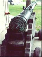 Photo of the San Domingo cannon located at the Presidio