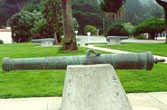 Photo of the San Francisco cannon located at the Presidio
