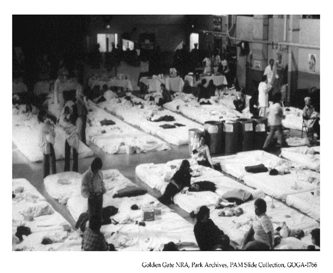 Interior of Harmon Hall during Operation Babylift
