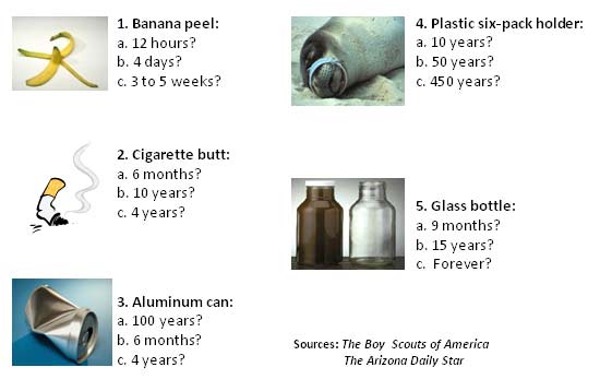 Trash quiz graphic