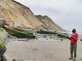 Cliff erosion at Fort Funston