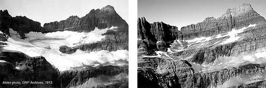 West Glacier 1913 and 2005