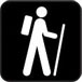 Icon Referring to text reguarding Accesible walkways and hiking.