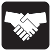 black and white pictograph representing park partners