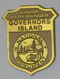 The official Governors Island National Monument Junior Ranger badge.