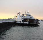 During the open season, your trip to Governors Island will begin with an eight minute ferryboat ride on the Coursen.