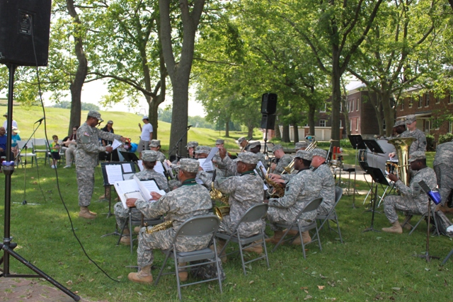The 319th Army Band plays on Governors Island