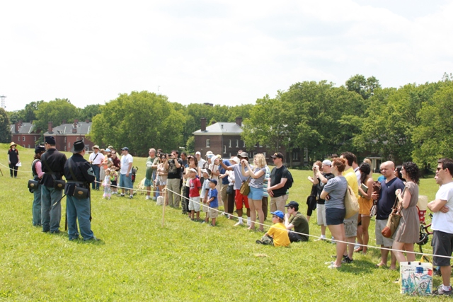 NPS Rangers give a weapons demonstration on Army Heritage Day