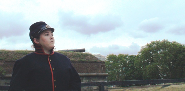 A National Park Ranger portrays a Union artilleryman