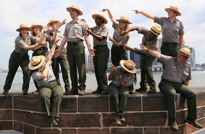 2014 summer seasonal staff at Governors Island National Monument