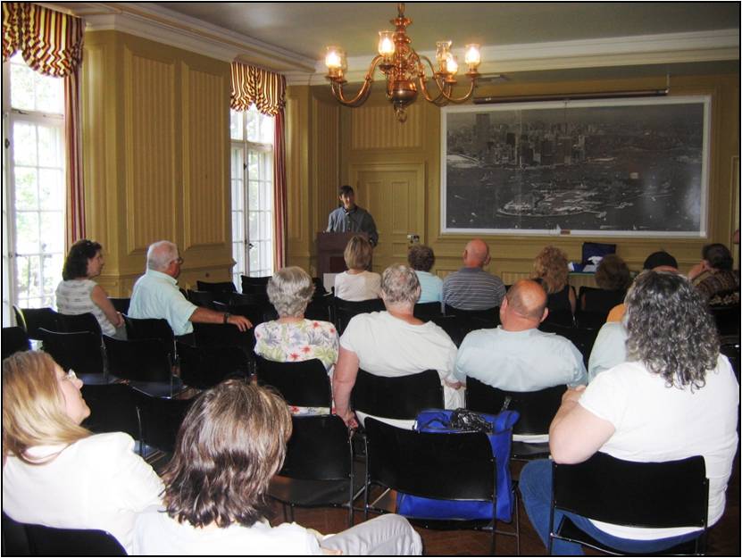 A Ranger reading from a Confederate Diary