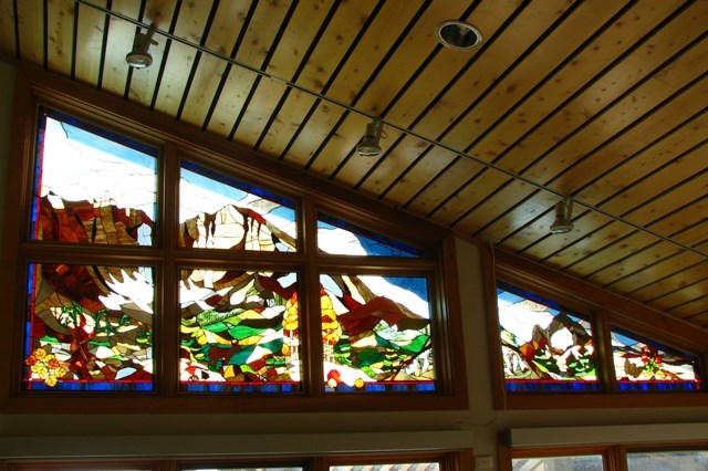 Stained Glass window installed in Visitor Center