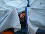 Youth - Peaking from tent