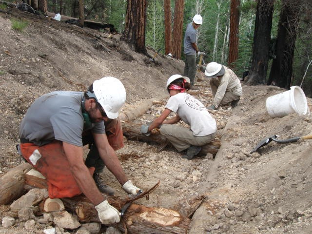 NPS and ACE Crews working to reconstruct North Rim's Uncle Jim Trail