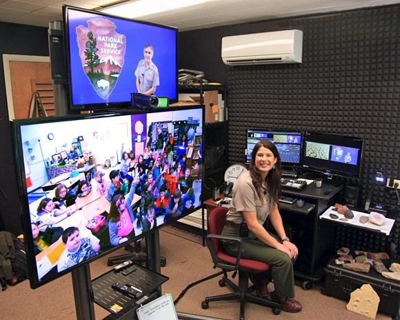 Grand Canyon rangers connect with students via the Distance Learning Studio