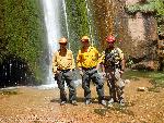 Crew and HTAs at Ribbon Falls for the Ribbon Fire