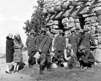 05765
PARK STAFF PLANTING STEVEN MATHER MEMORIAL TREE AT YAVAPAI OBSERVATION STATION. 1931. NPS