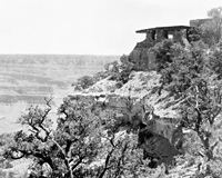09766 WEST FACING EXPOSURE OF YAVAPAI MUSEUM. SHOWS TALUS & CLIFF BELOW. 1929
