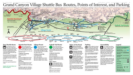 2007 GRCA S Rim Shuttle Bus Map
