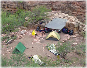 backcountry camping at Grand Canyon