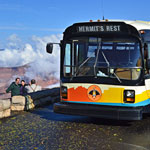 Bus tour on Hermit Road