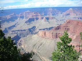 view down into Monument Creek