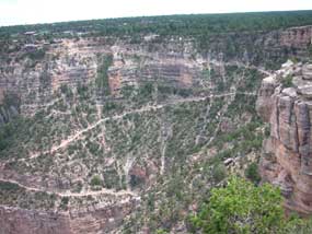 view of top section of Bright Angel Trail