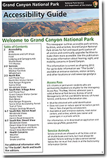cover of grand canyon accessibility guide cover of grand canyon accessibility guide