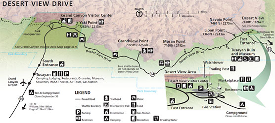 Desert View Drive Map