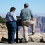 Couple at overlook on the North Rim Scenic Drive