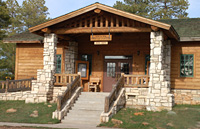The entrance to the North Rim Visitor Center and bookstore.