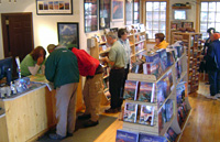 Bookstore and information desk.