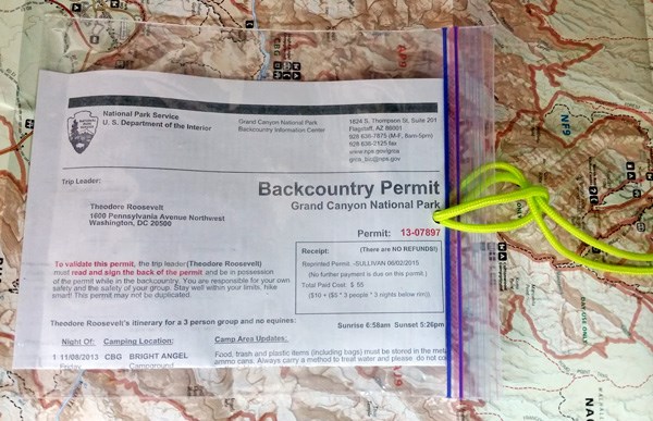 backcountry permit closeup 3