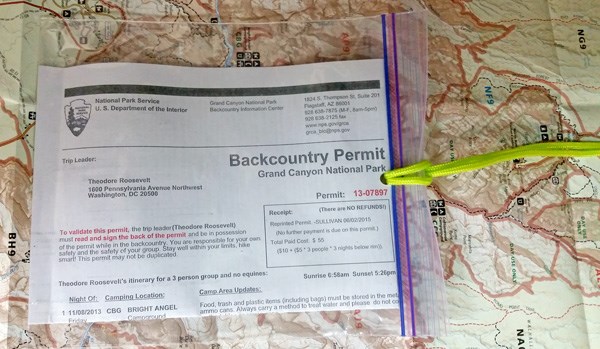 backcountry permit closeup 4