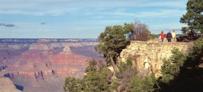 visitors viewing canyon