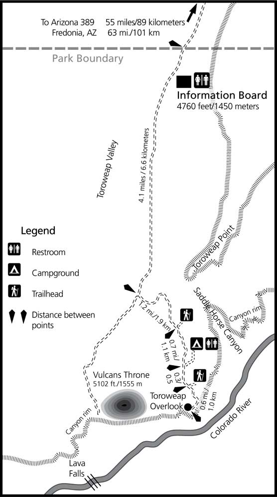 Toroweap Vicinity Map.