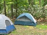 Two tents in the Greenbelt Park campground