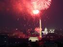 a picture of the fireworks over the monuments in Washington, D.C.