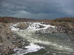 A storm developing over the falls.