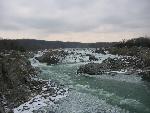 Ice forming in the falls