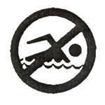 No swimming sign