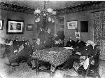 Kohrs in the sitting room of the ranch house.