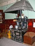 View of the monarch stove in the Kohrs kitchen
