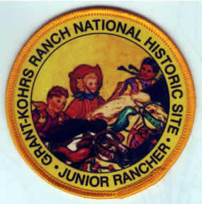 The patch that is received when children complete the junior rancher program.