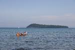 Canoe and Boat Near Grand Portage Island 2007.
