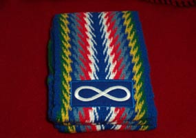 Voyageur sash of the present day Metis Culture of Canada. Metis people are of French, English and Native Canadian Indian ancestry.