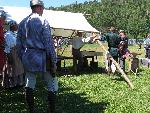Basic blacksmithing techniques are taught in several workshops during Rendezvous Days.