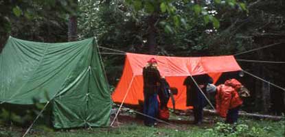 Tents & Campers at Fort Charlotte