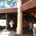 Grand Portage National Monument Heritage Center Lobby Information Desk and artwork by Ojibwe artist Carl Gawboy.