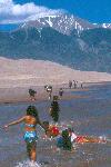 Children in Medano Creek